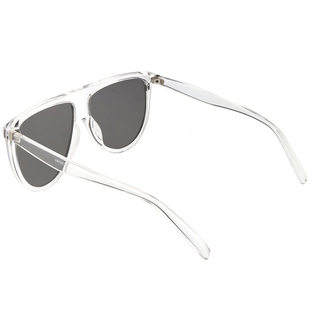 Oversize Modern Aviator glasses Flat Top Color Mirrored Lens 59mm