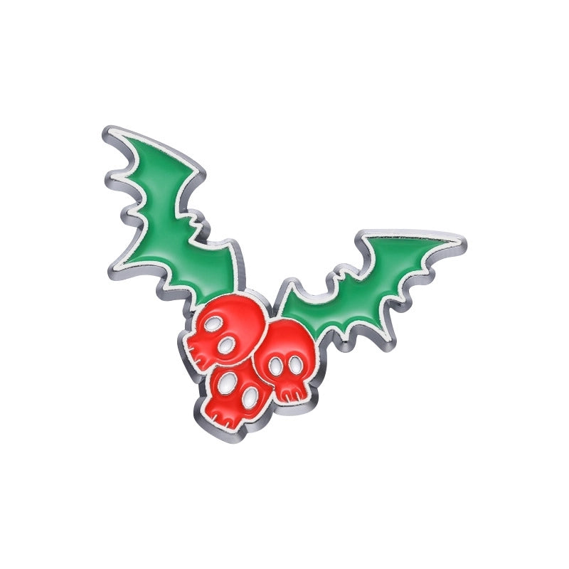 Cartoon Style Cute Cowboy Style Animal Bat Skull Alloy Stamping Stoving Varnish Women’s Brooches