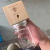 Carpenter Bee Trap Nature Hanging Wood Trap with Glass Jar for Garden Yard Patio