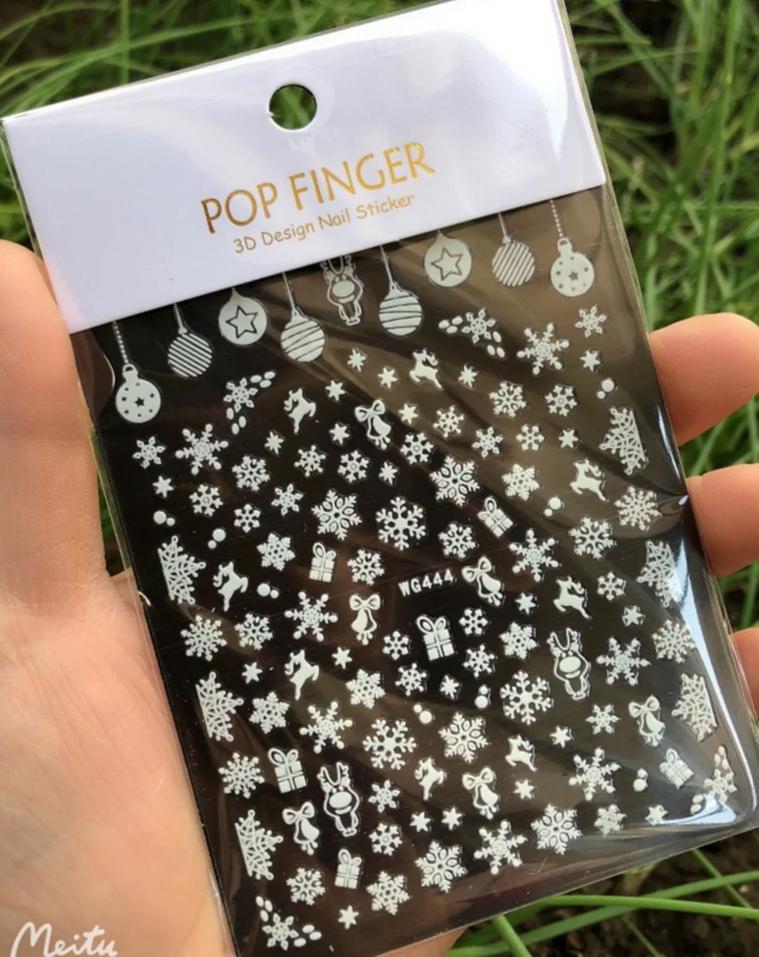 1Pcs Iridescent Silver Laser Snowflakes 3D Nail Stickers Leaves Flowers Summer Self Adhesive Transfer Sliders For Manicures Tips-Nail Inspo