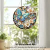 (US Only)2D Flat DIY Butterfly Diamond Art Pendant Window Hanging Art for Home Decor