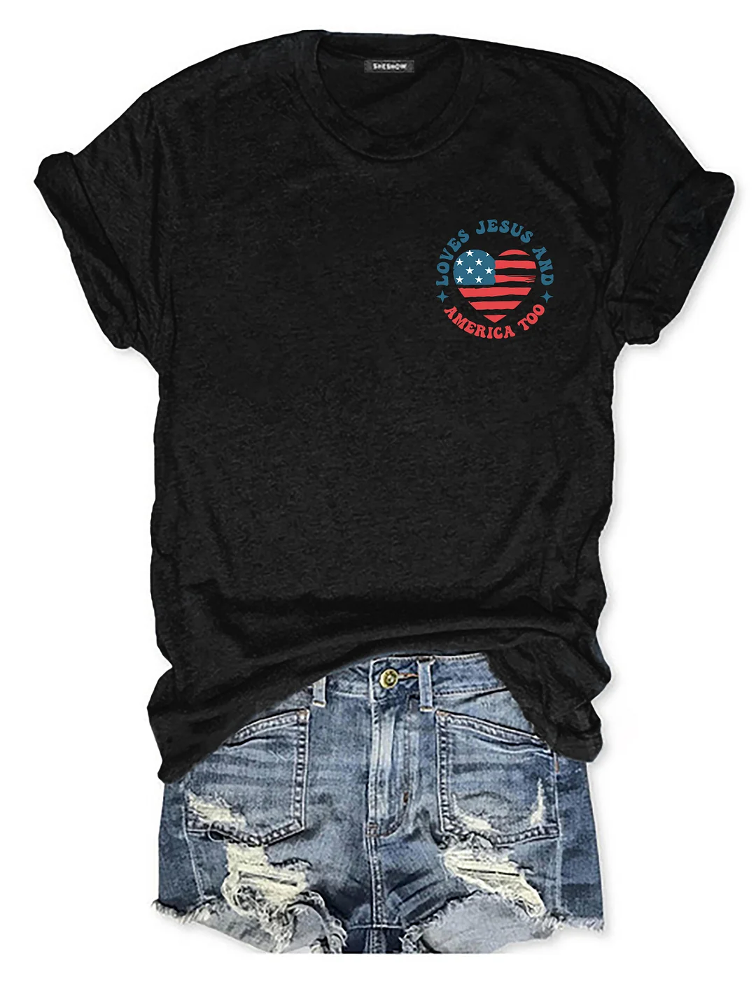 Loves Jesus And America Too T-shirt
