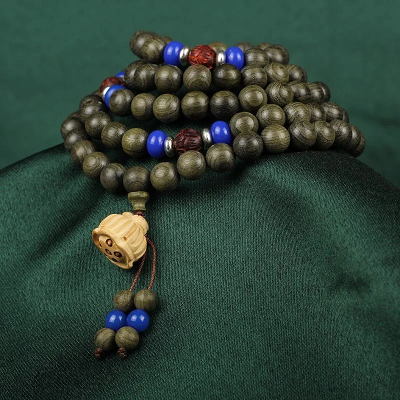 108 Beads Boxwood Lotus Success Bracelet Mala