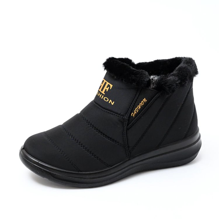 Thick Sole Women Fleece Ankle Snow Boots