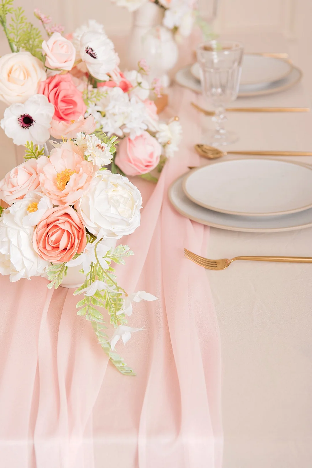 Romantic Sheer Table Runner 29" w x 10ft/14ft - 13 Colors