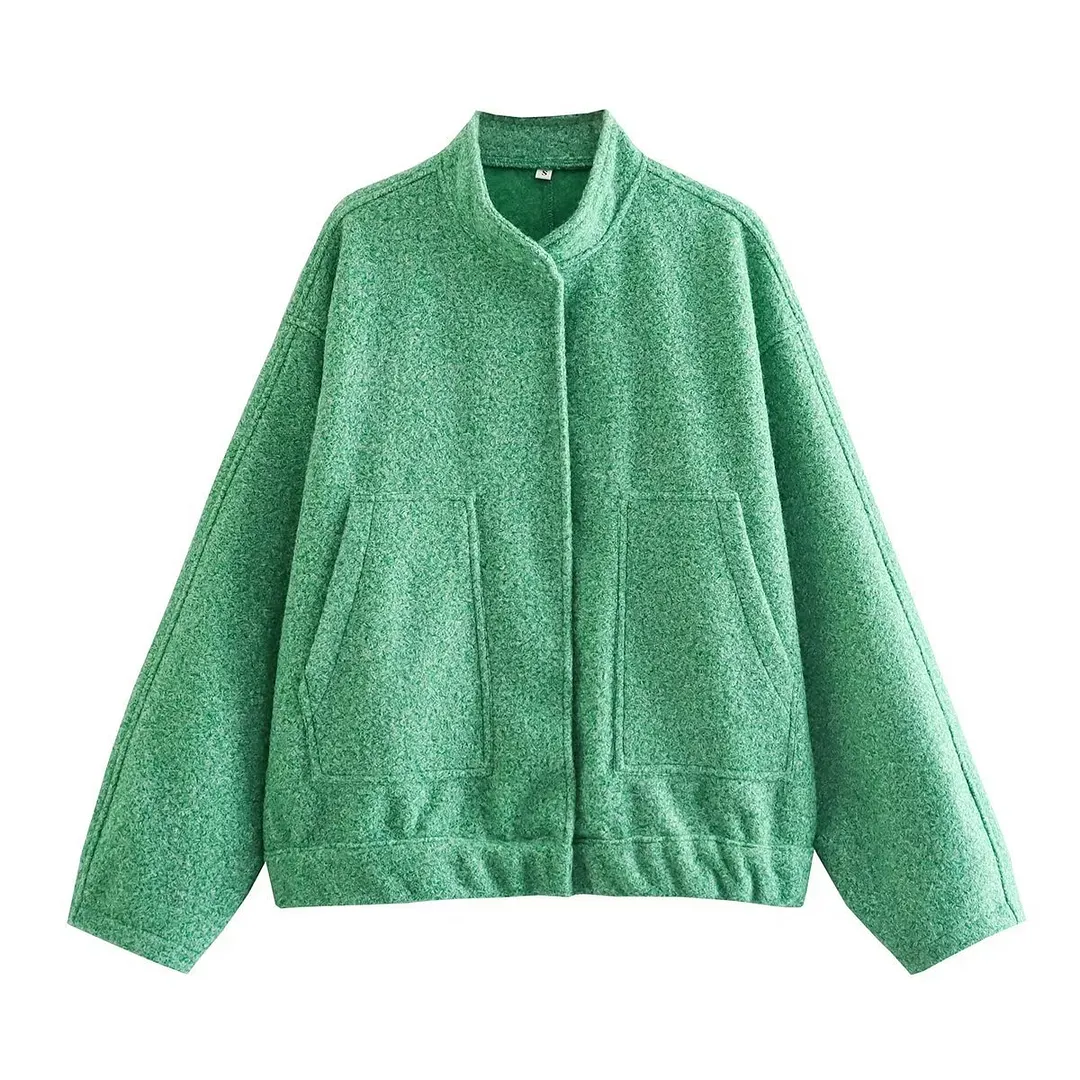 Nigikala Nigikala New 15 Color Loose Casual Jacket Street Y2K Collar Dark Buckle Coat Female B88420