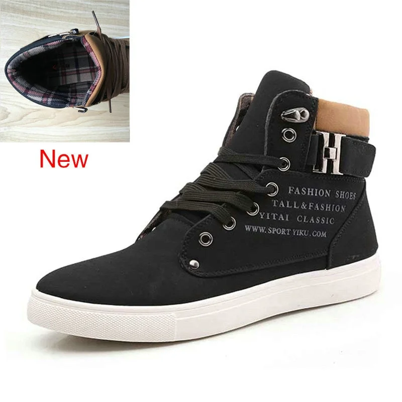 DEKABR 2021 Hot Men Shoes Fashion Warm Fur Winter Men Boots Autumn Leather Footwear For Man New High Top Canvas Casual Shoes Men