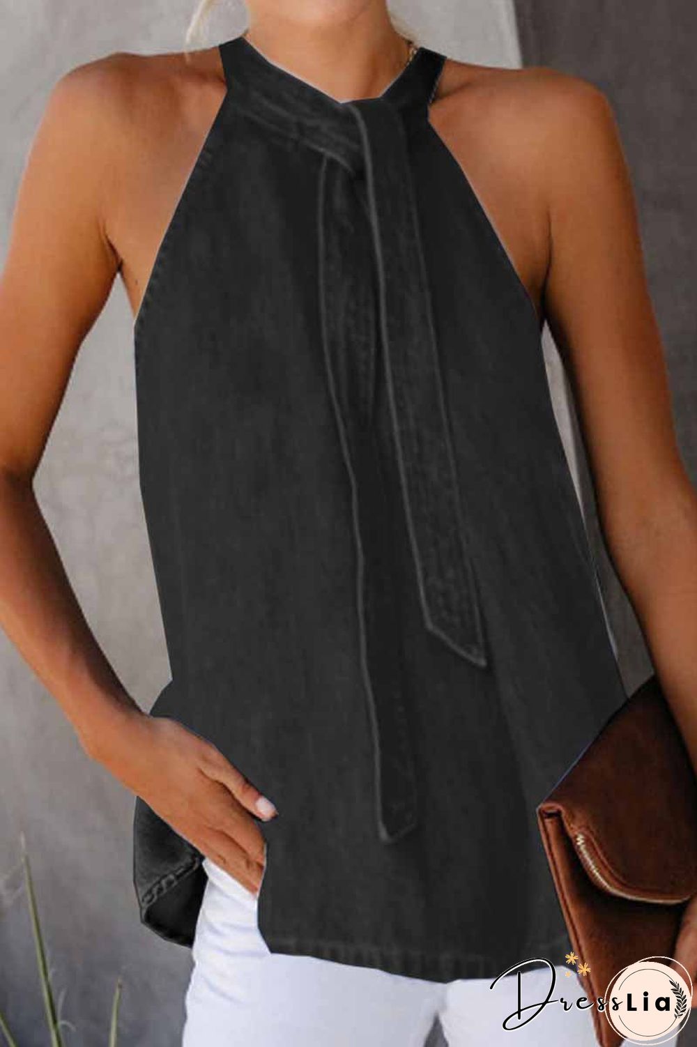 Loose Round Neck  Vest Top