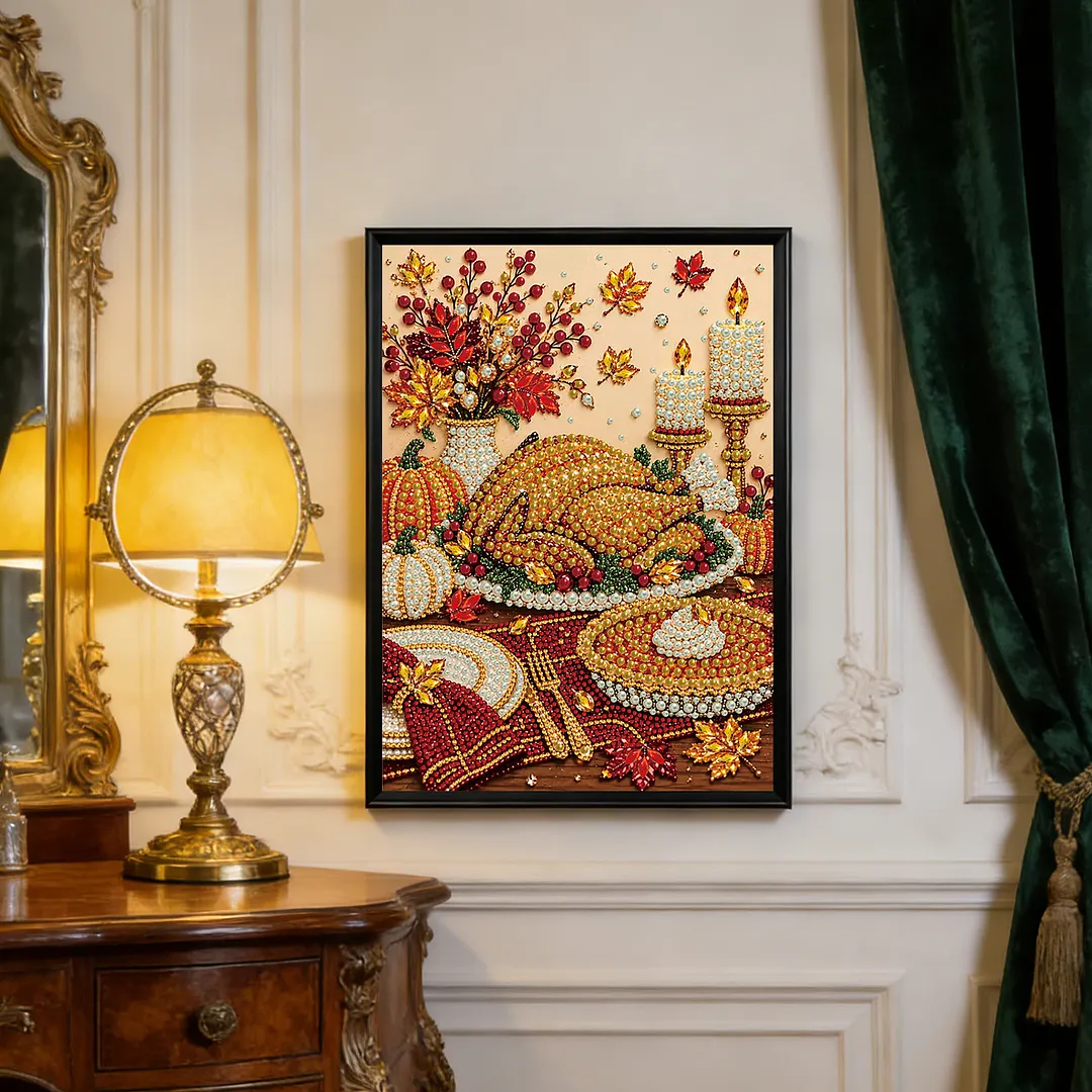 Pearl Painting Kit for Adults Thanksgiving Harvest Art