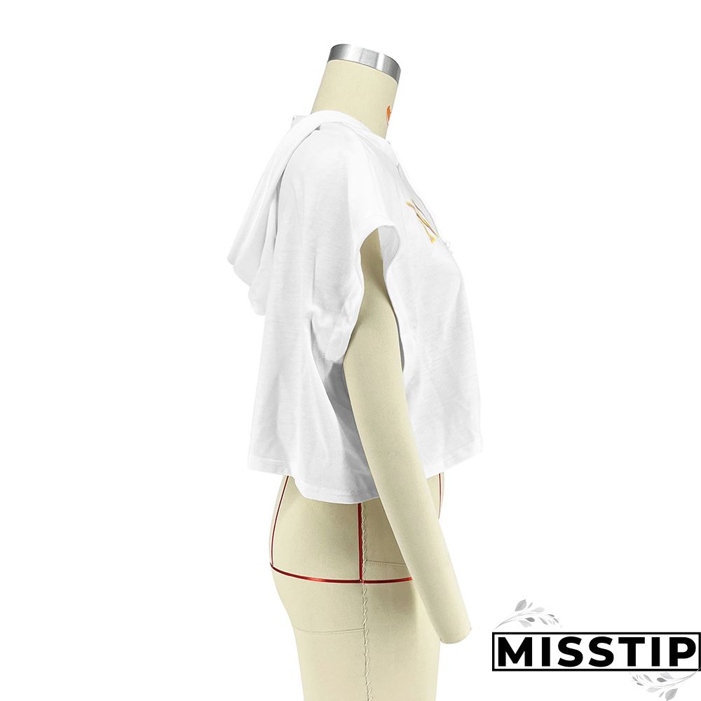 Summer Smiling face Printed Short Sleeve Hoodie T-shirt