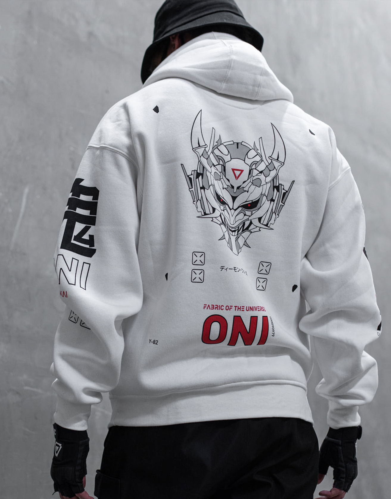 ONI White Hoodie / TECHWEAR CLUB / Techwear