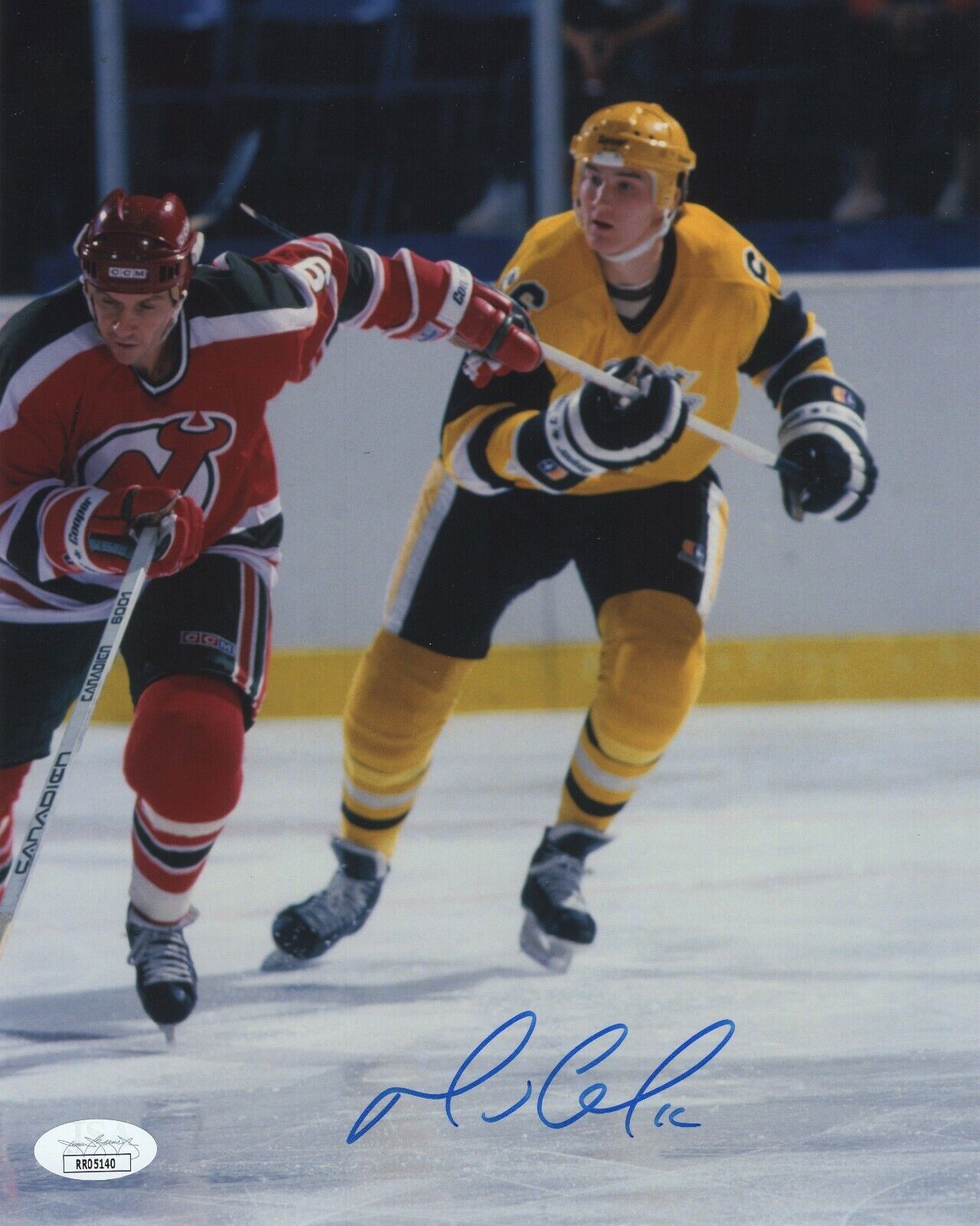 MARIO LEMIEUX SIGNED AUTOGRAPH PITTSBURGH PENGUINS VINTAGE 8X10 Photo Poster painting PROOF JSA