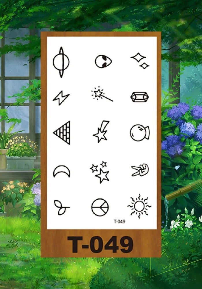 Drop Shipping Small Temporary Tattoo Stickers Solar System Animal Panda Deer Girl Kid Arm Buttock Abdomen Neck Ankles Art Tatoo