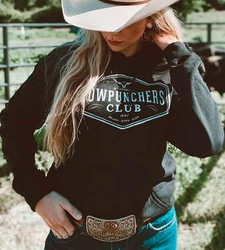 Women Cowpunchers Print Hoodie