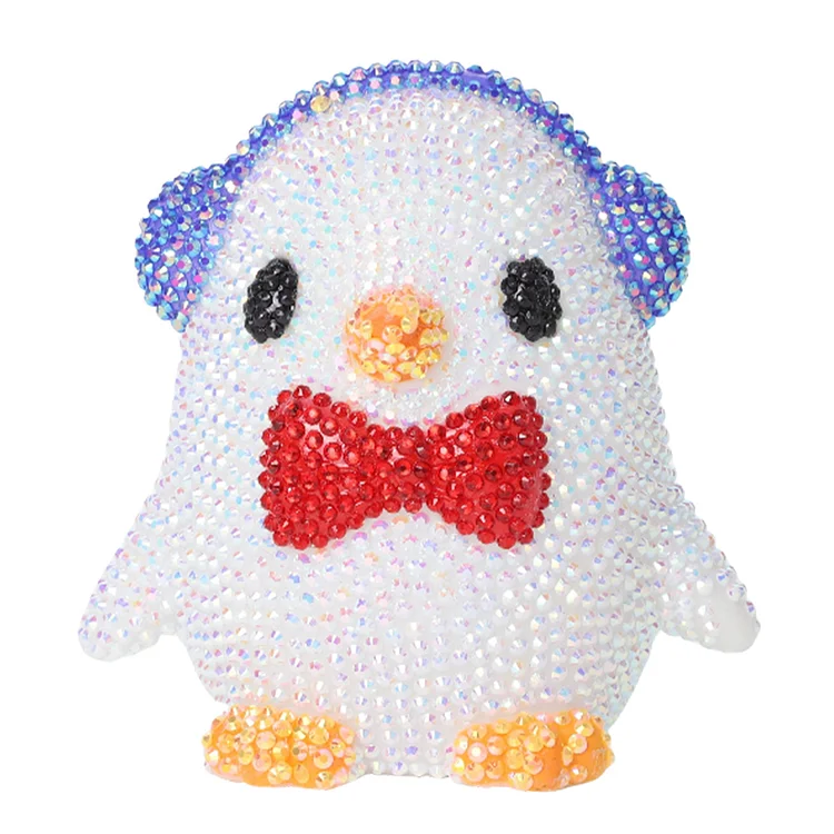 【Lamp】Penguin Diamond Painting Night Light Diamond Painting Bedside Lamp for Kid Gif gbfke