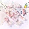 Lovely Painting Pink Flower Butterfly Beads DIY Jewelry Accessories