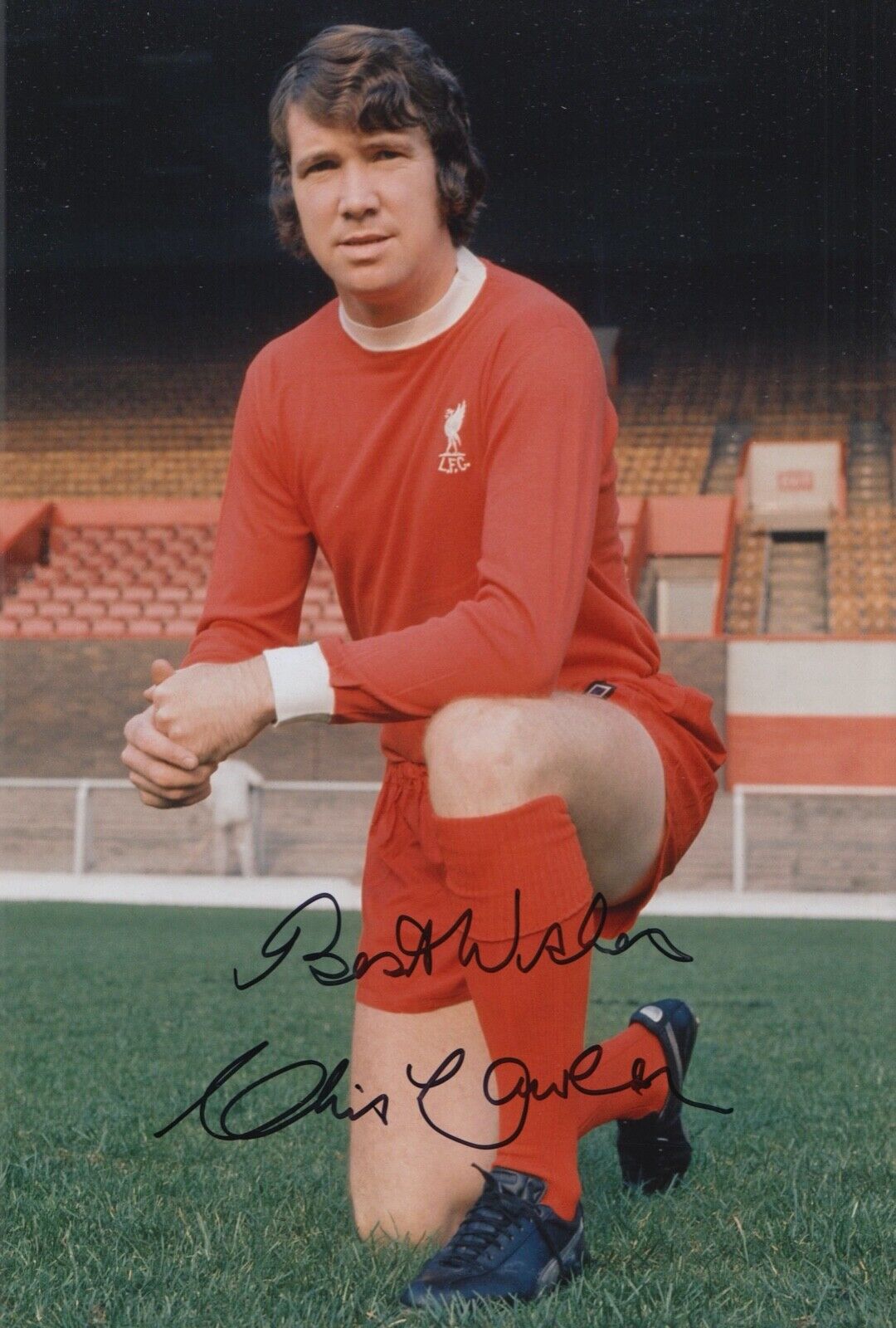 CHRIS LAWLER HAND SIGNED 12X8 Photo Poster painting LIVERPOOL FOOTBALL AUTOGRAPH 2