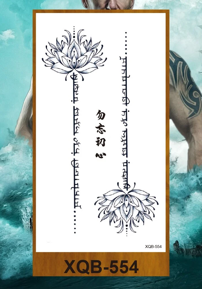 Temporary Tattoo Stickers Man Woman Girl Arm Chest Fake Tatoo Art Characters Eternal Love Flowers Totem Tatto Drop Shipping DIY