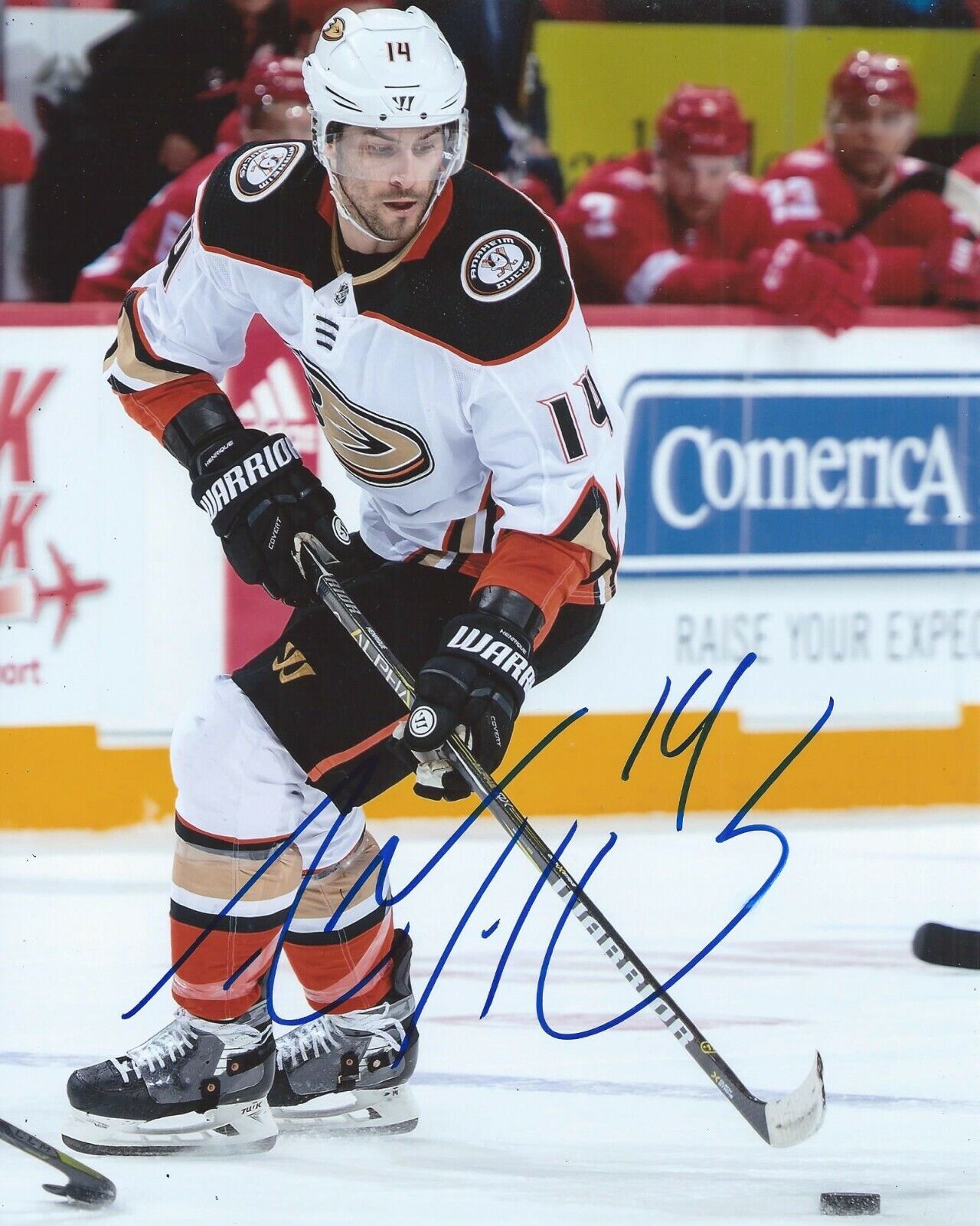 Adam Henrique Signed 8x10 Photo Poster painting Anaheim Ducks Autographed COA D