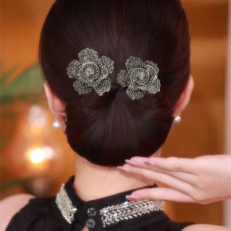 Women’s Minimalist Peacock Feather Flower Alloy Plating Inlay Rhinestones Hair Band