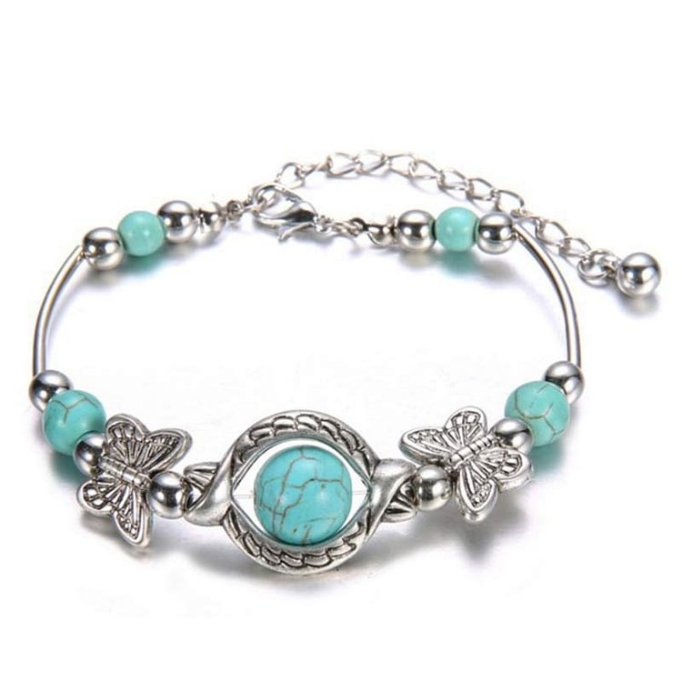 olivenorma turquoise sphere crystal bracelet