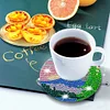 6Pcs Diamond Painting Anti Slip Coasters with Holder DIY for Tabletop Protection