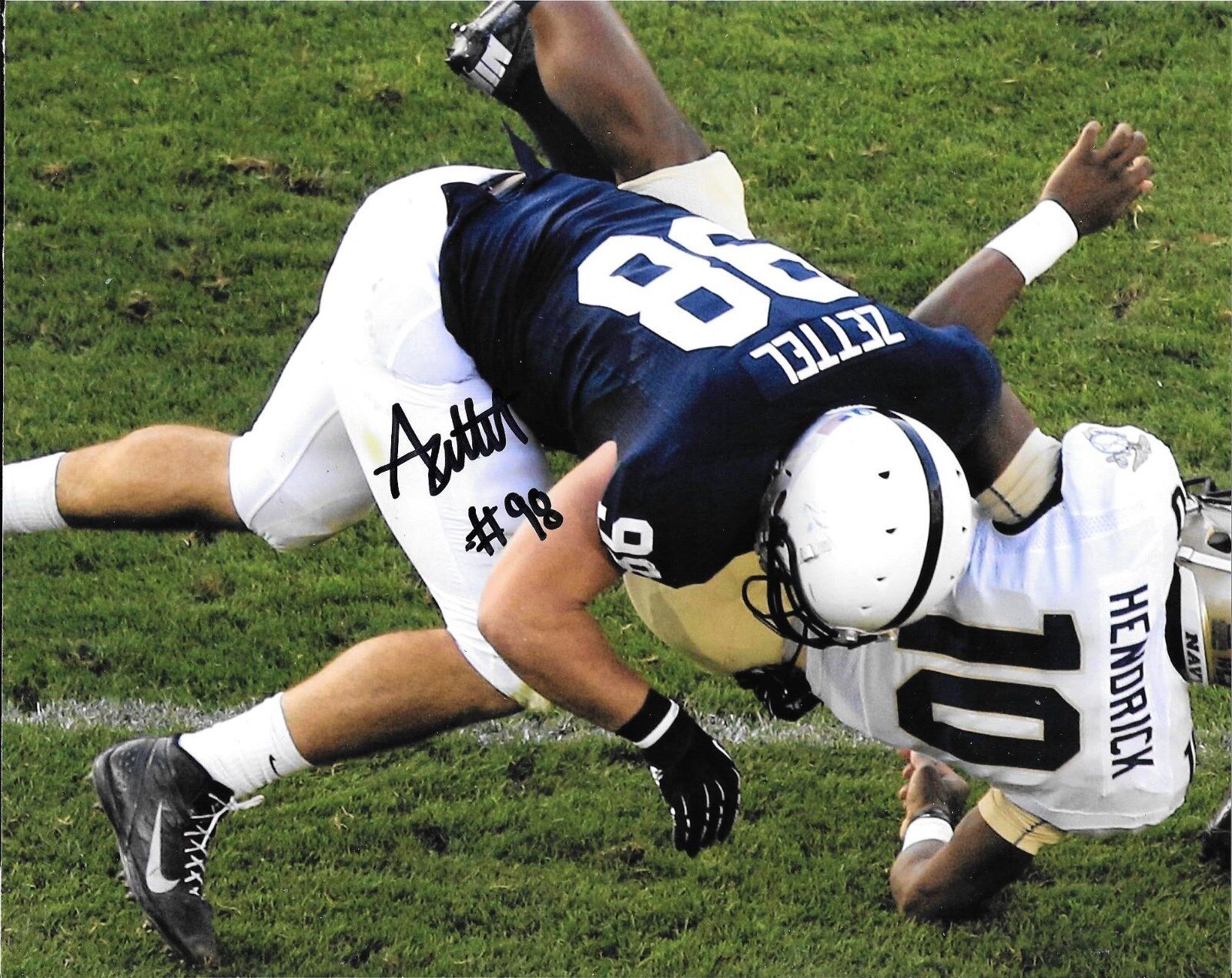 ANTHONY ZETTEL HAND SIGNED PENN STATE NITTANY LIONS 8X10 Photo Poster painting W/COA