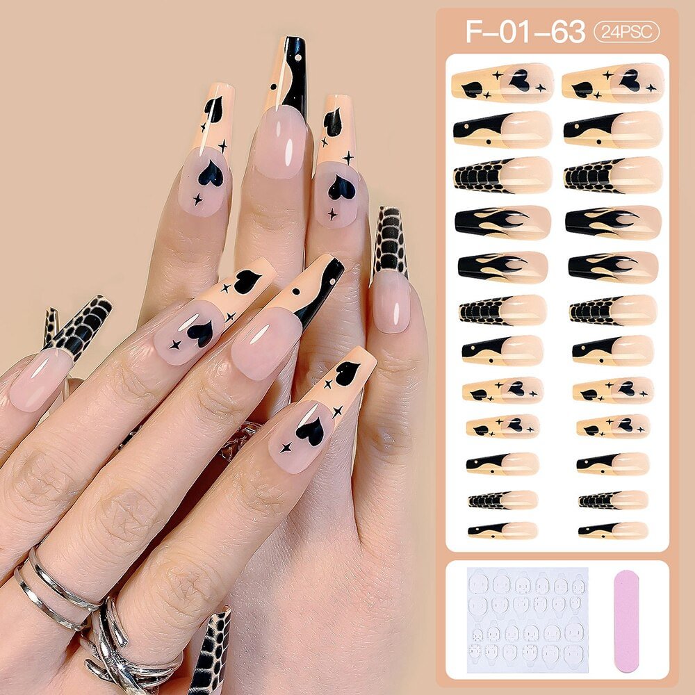 Agreedl press on nails Colorful Artificial Full Cover Fake Fingernails with designs free shippping acrylic nails tips for girls