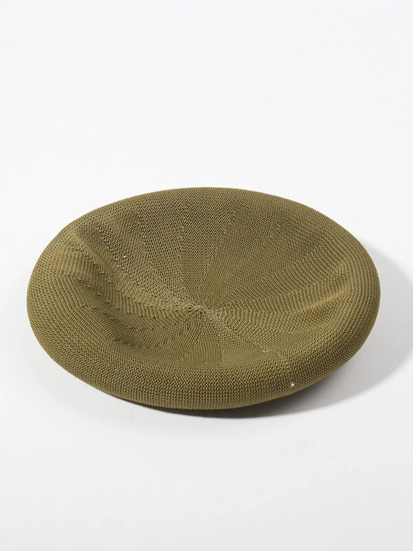 Women’s Retro Solid Color Flat Eaves Beret Hat