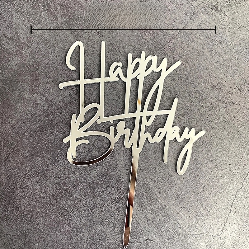 10 Pieces Letter Arylic Birthday Cake Decorating Supplies