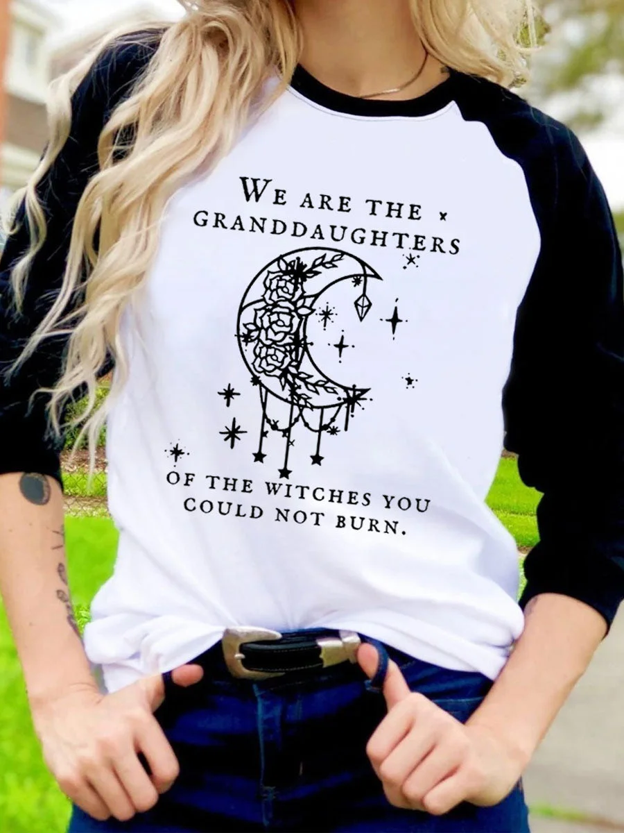 We Are the Granddaughters of the Witches You Could Not Burn Color Block T-shirt