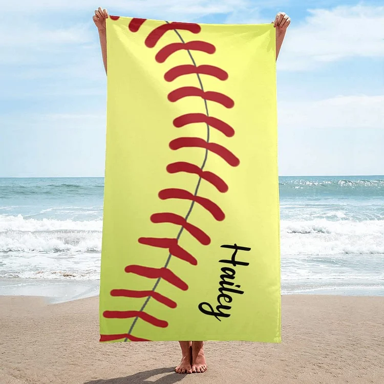 Personalized Softball Beach Towel For Summer&Beach|DYTowel236