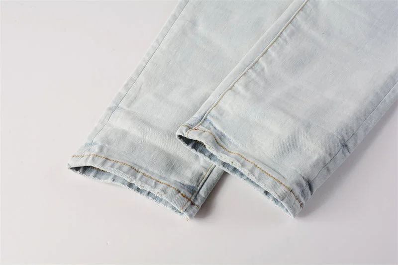 Purple Fashion Jeans 9081