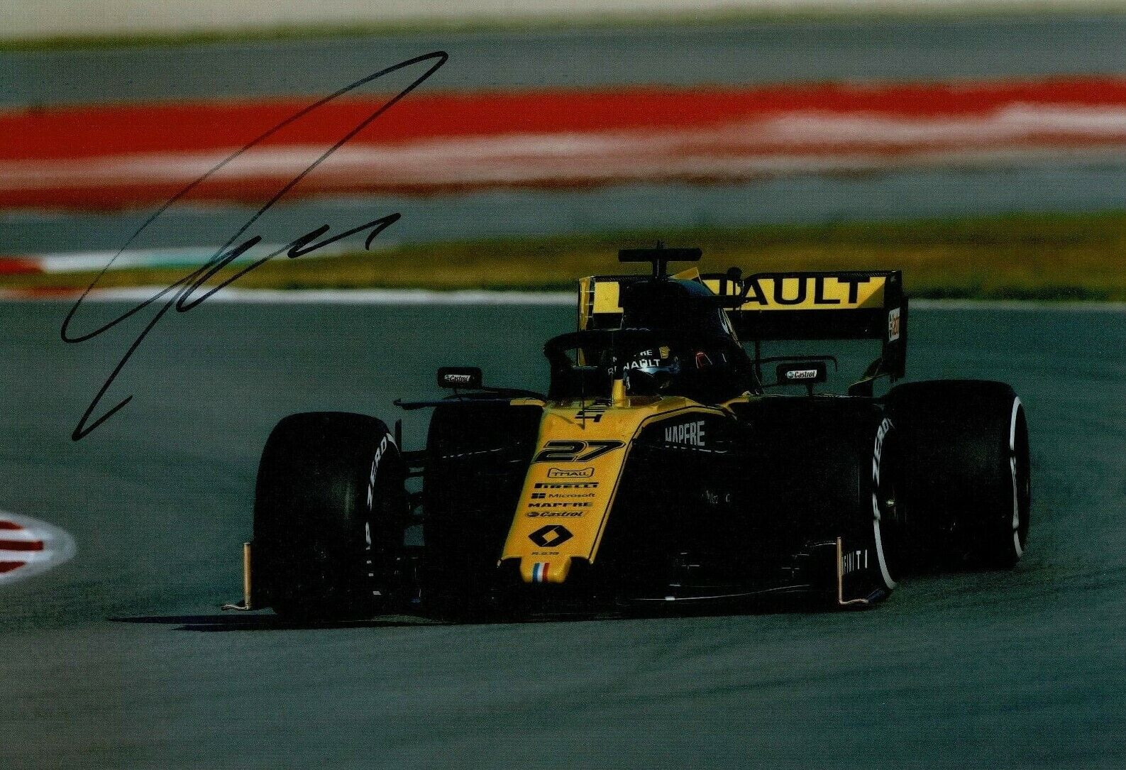 Nico HULKENBERG SIGNED 12X8 Photo Poster painting RENAULT AFTAL COA (3619)