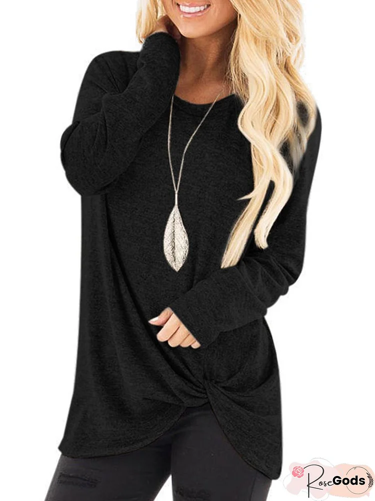 Long Sleeve Crew Neck Cotton Casual Sweater