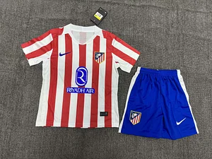 2025/2026 Atletico Madrid Home Soccer Jersey 1:1 Thai Quality Kids Size