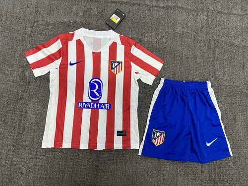 2025/2026 Atletico Madrid Home Soccer Jersey 1:1 Thai Quality Kids Size