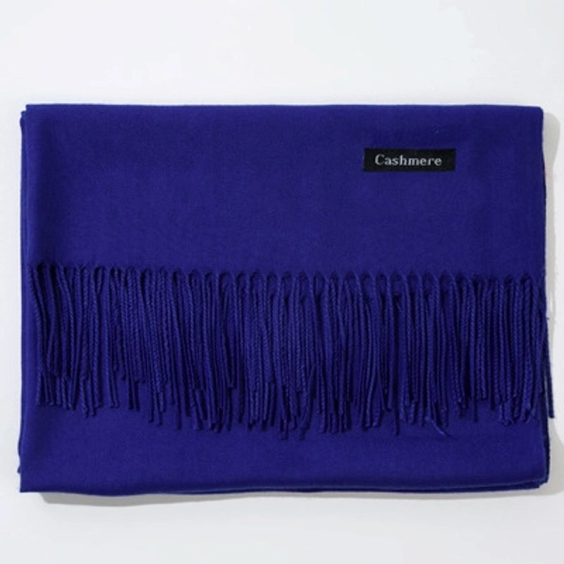 New Cashmere Scarf Female Korean Autumn And Winter New Solid Color Tassel Shawl Thick Warm Scarf