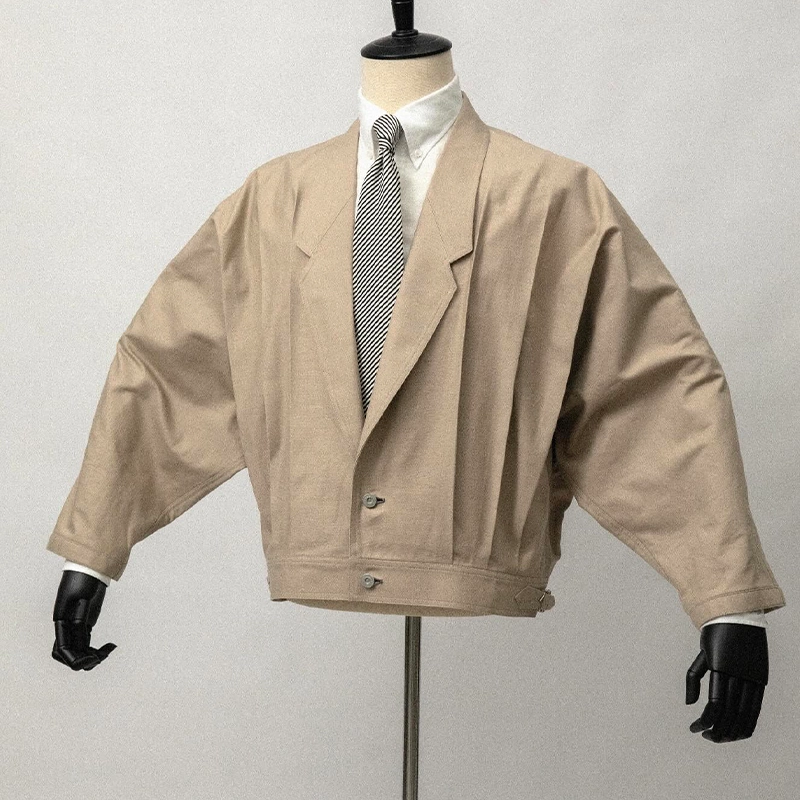 Men&rsquo;s Relaxed Cocoon Jacket &ndash; Linen Cotton Blend