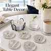 [Upgrade]6pcs/set DIY Diamond Painting Waterproof Case Classic Animal Pearl Art Coaster Gift Decor Set