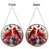 Diamond Painting 2D Flat Cardinal Pendant Window Hanging Art for Home Decor