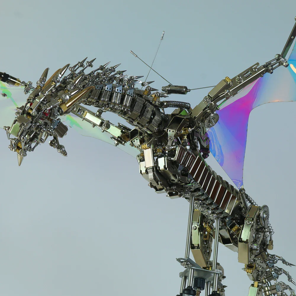 Zestaw Modelu 3D Mechaniczny Latający Smok Dragon Zestaw Modelu 3D Mechaniczny Tyranozaur Rex