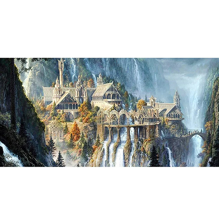 Landscape - 11CT 3 Strands Threads Printed Cross Stitch Kit - 40x85cm(Canvas)