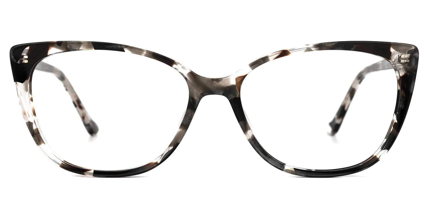 Odam Schwarz-Tortoise Cateye Brille Schwarz-Tortoise