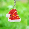 Santa Hat Beaded Counted Cross Stitch Ornament Kit DIY Cross Stitch Keyring