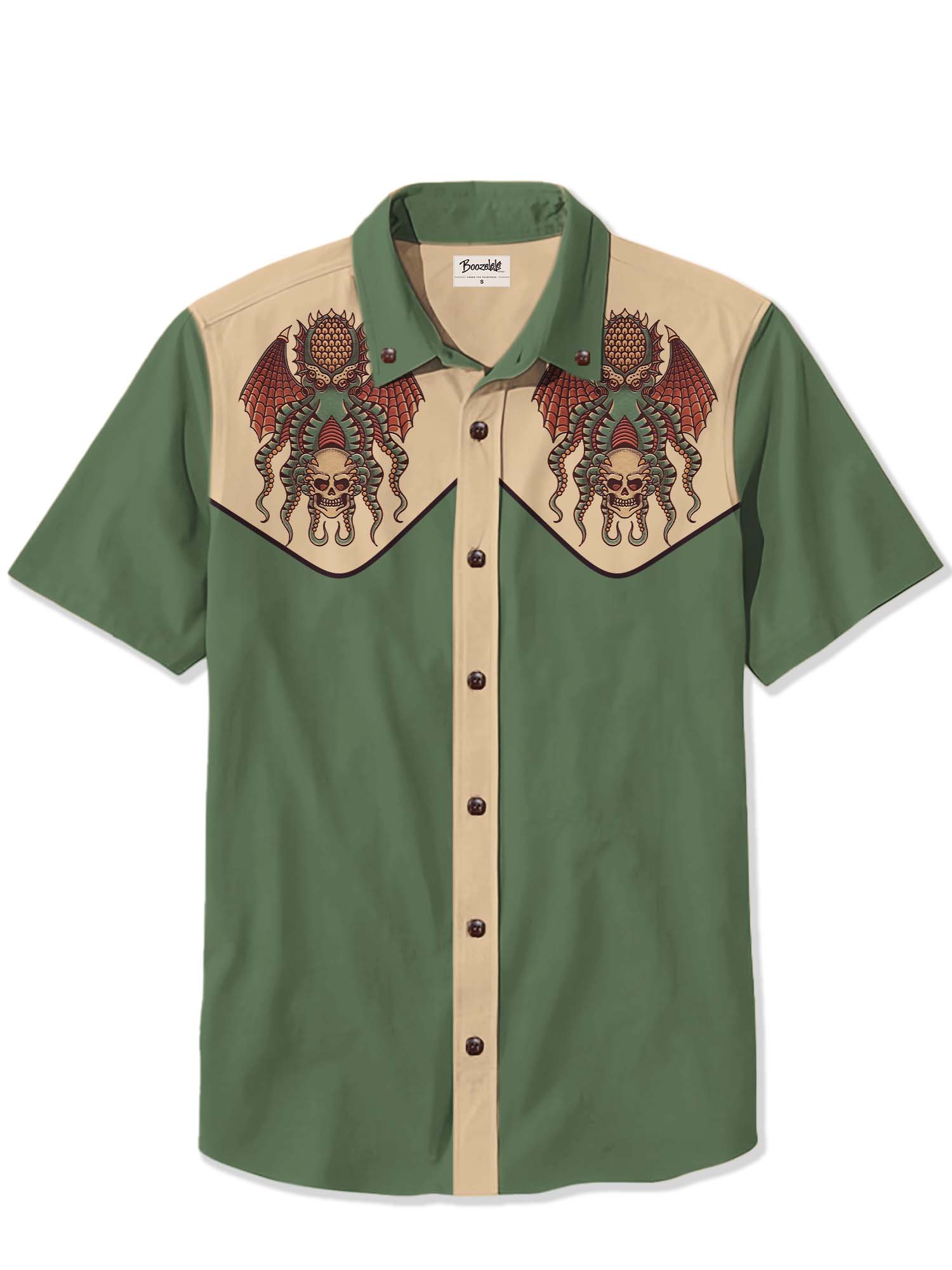 Vintage Siren Kraken And Skull - 100% Cotton Shirt