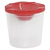 Spill Proof Paint Cups with Colored Lids Paint Brush Cleaner Cup Reusable for Artist Watercolor Painting Art Crafts Supplies (1Pcs Red)