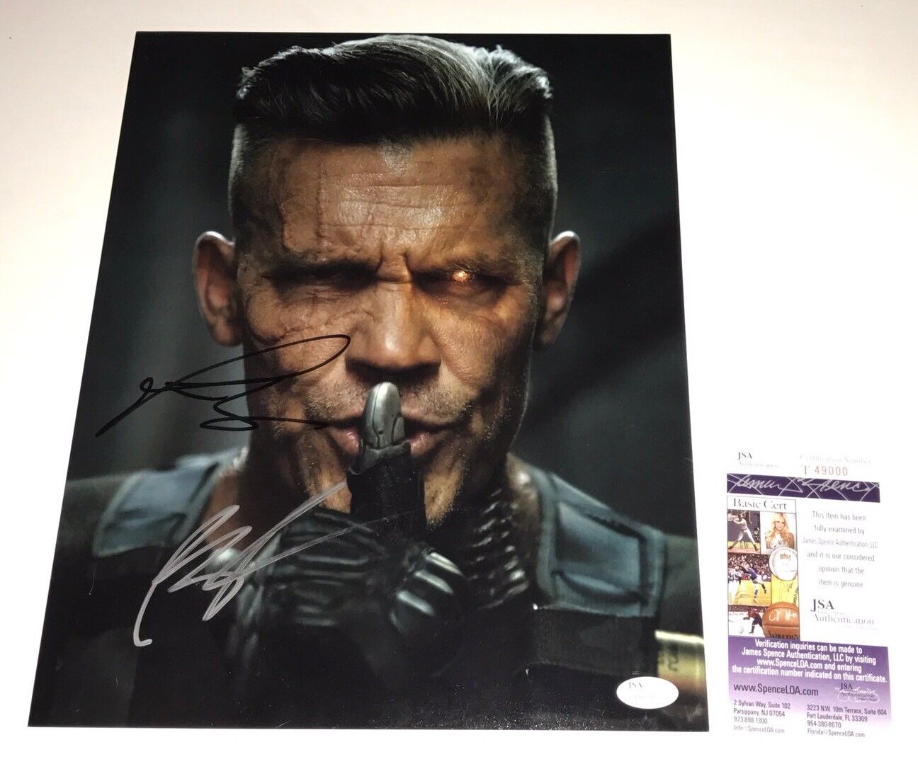 JOSH BROLIN & ROB LIEFELD Signed CABLE Deadpool 11X14 Photo Poster painting Autograph JSA COA