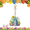 (US Only)PET Double Sided Special Shaped Easter Alphabet DIY Diamond Painting Keychain