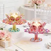 Diamond Art Mandala Lotus Rotating Candle Holder Home Decor